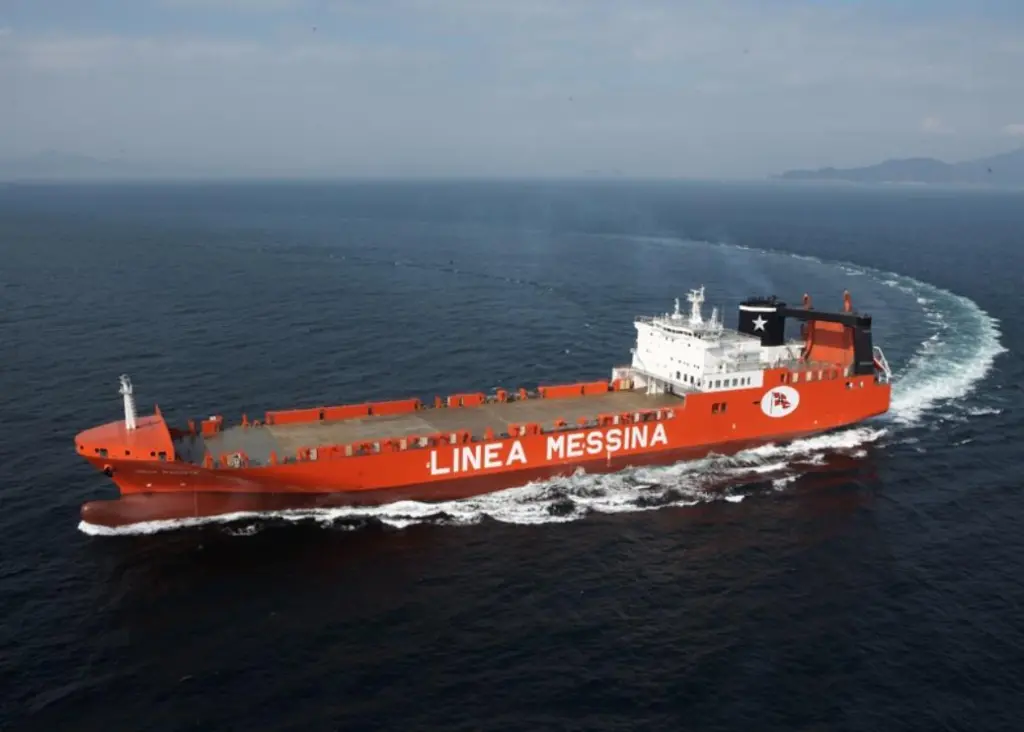 One of the Messina ro-ro ships fitted with a Wartsila Hamworthy scrubber