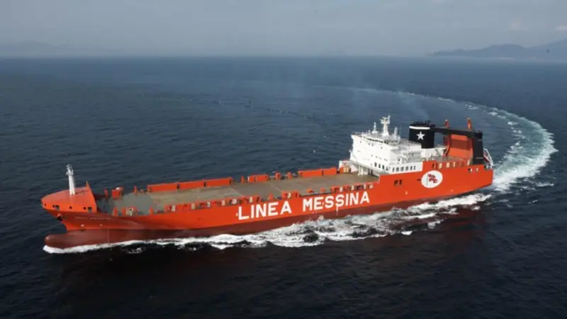 One of the Messina ro-ro ships fitted with a Wartsila Hamworthy scrubber