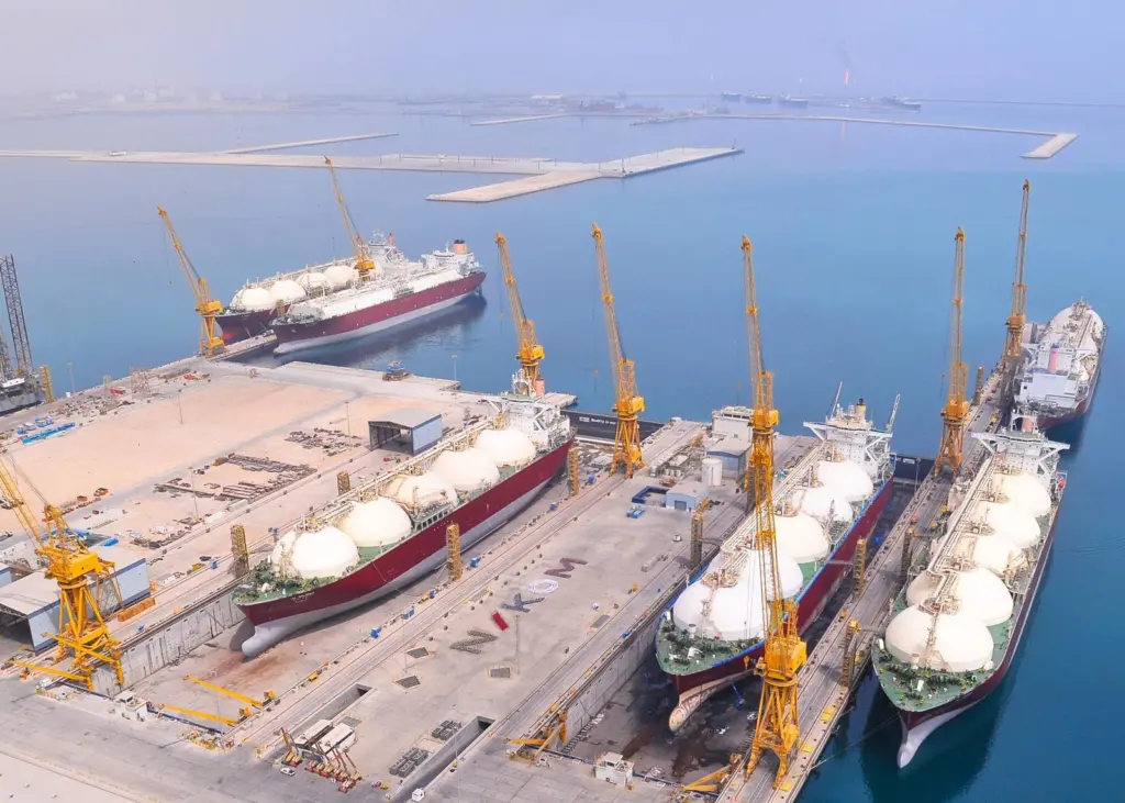N-KOM was undertaking repairs to seven LNG carriers at the Erhama Bin Jaber Al Jalahma Shipyard