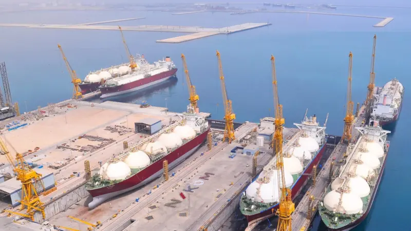 N-KOM was undertaking repairs to seven LNG carriers at the Erhama Bin Jaber Al Jalahma Shipyard