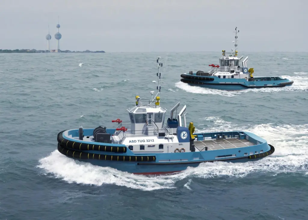 The tugs have been cutomised to meet KOC's requirements