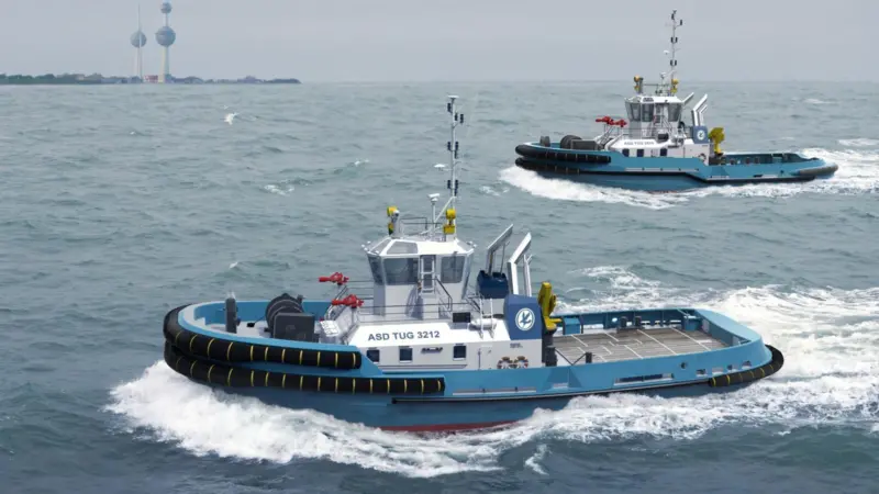 The tugs have been cutomised to meet KOC's requirements