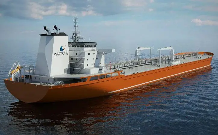 Rendering of the Wärtsilä Ship Design low-emission Aframax tanker concept