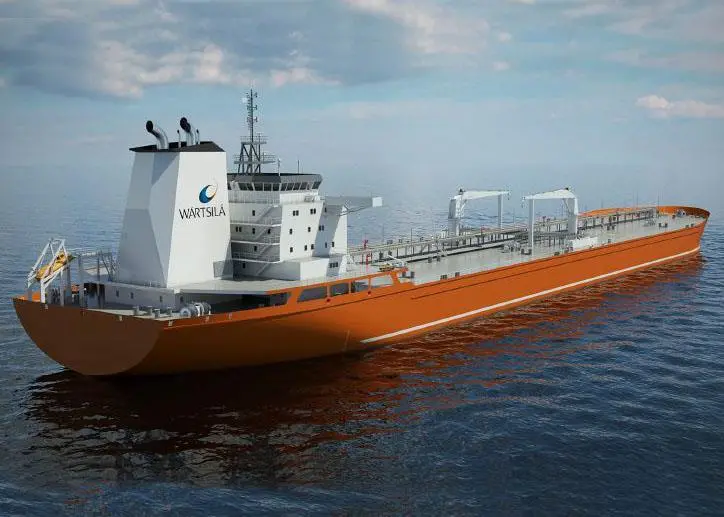 Rendering of the Wärtsilä Ship Design low-emission Aframax tanker concept