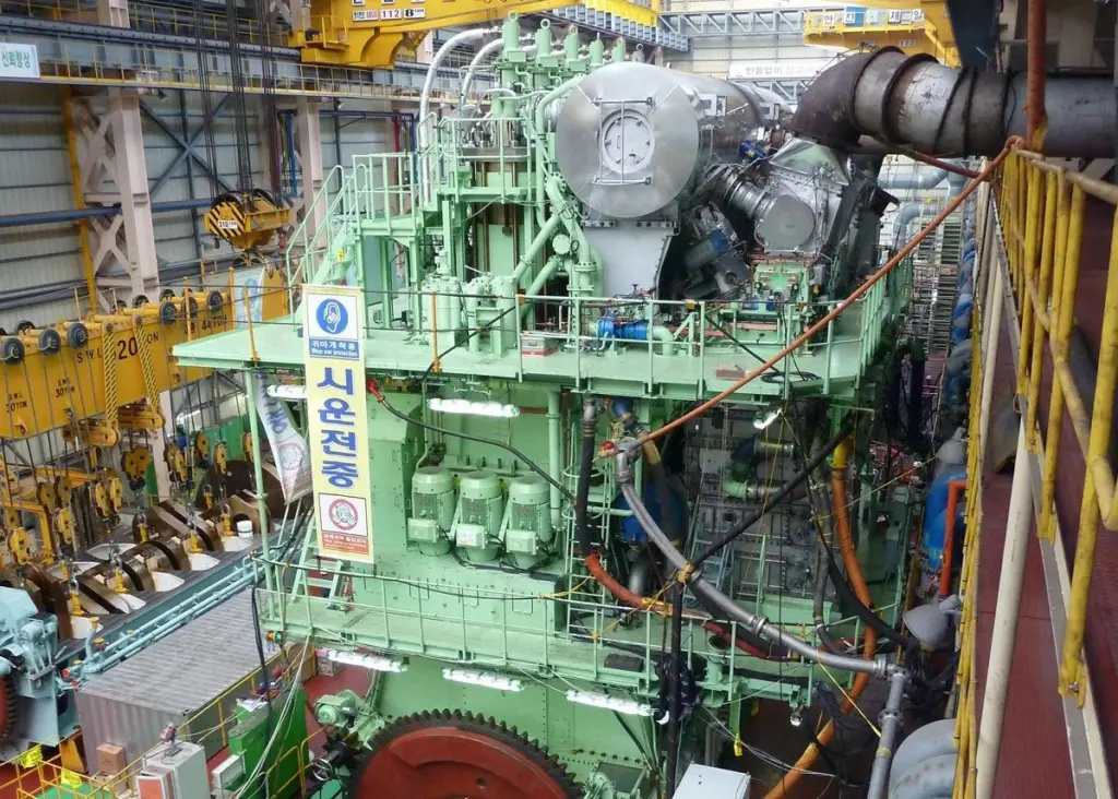 Side profile of the engine with EGR