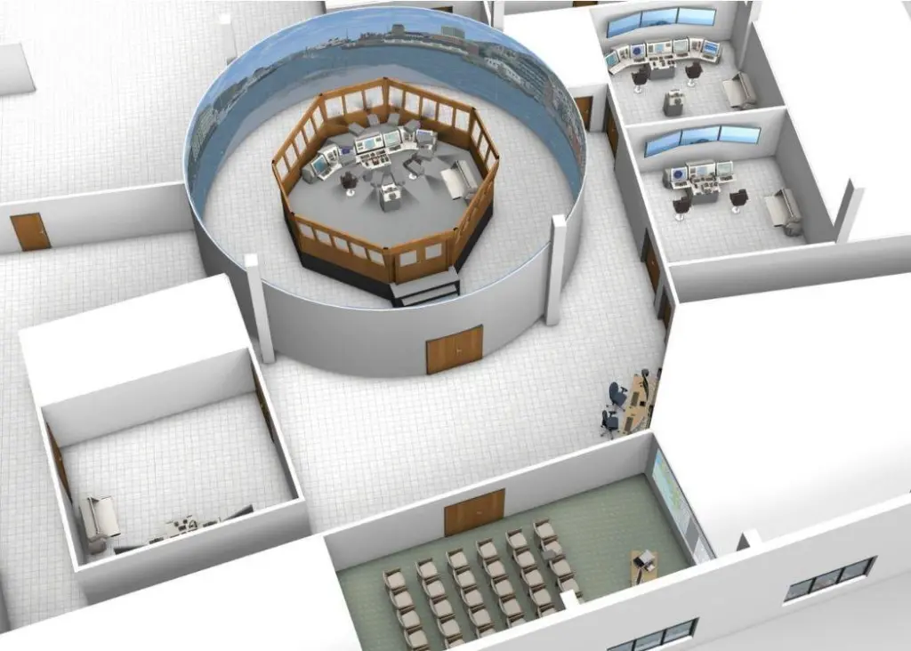 MTC’s shiphandling simulator has a total of three ship bridges available