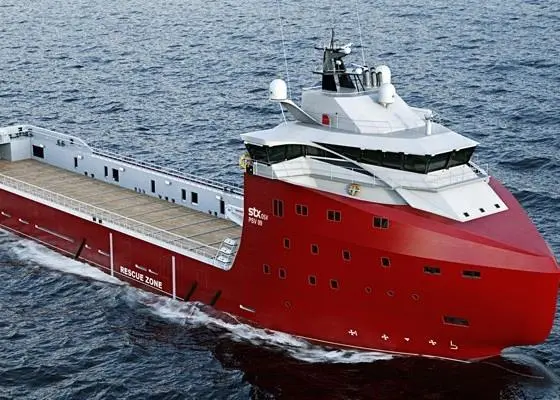 Artist impression of the STX 09 offshore support vessel