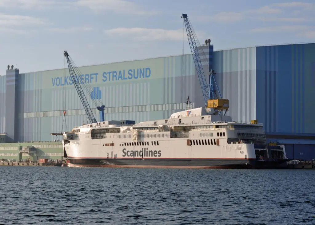 One of the Scandlines ro-pax ships at Stralsund