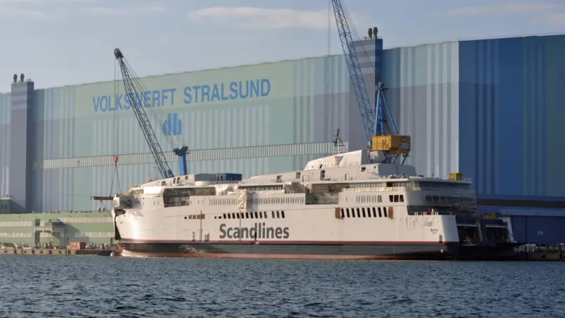 One of the Scandlines ro-pax ships at Stralsund
