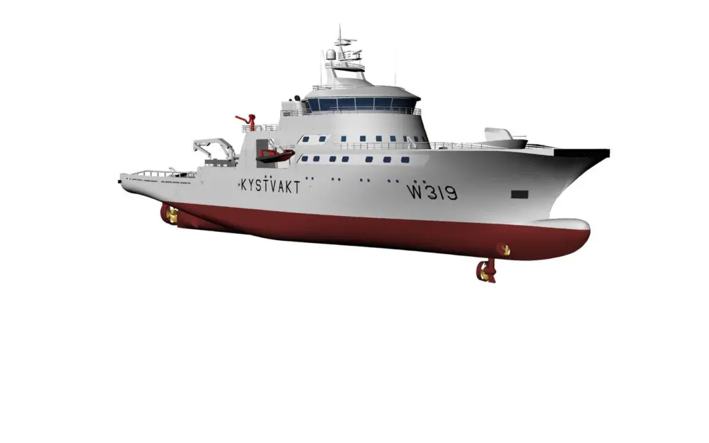 Three LNG-powered multi-purpose vessels have been built at Kleven, and are owned and managed by Remøy for the Norwegian Coastguard