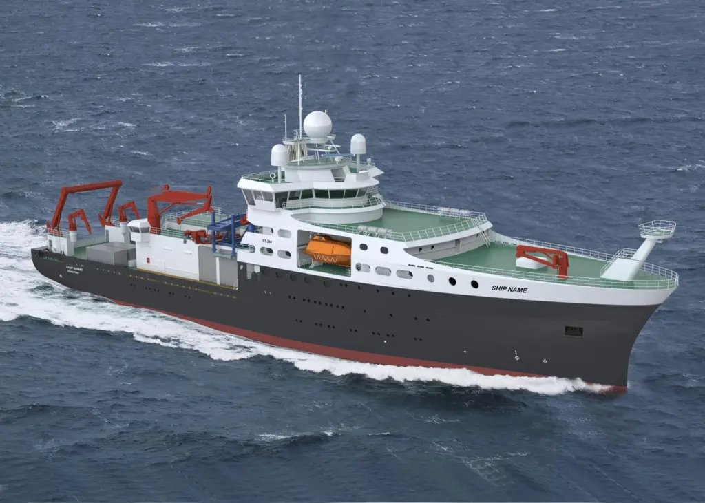 NERC's newbuild ‘RRS Discovery’ is based on a Skipsteknisk design, the ST-344