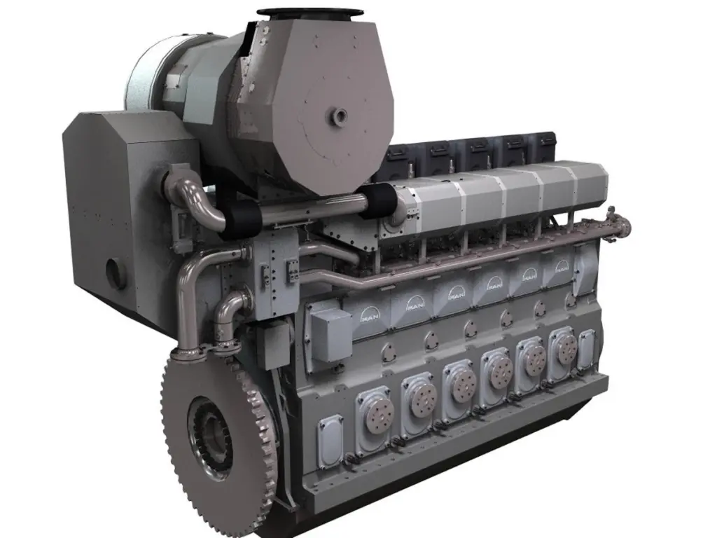 A 6L32/44CR engine, a similar design to those ordered for a Taiwanese ferry