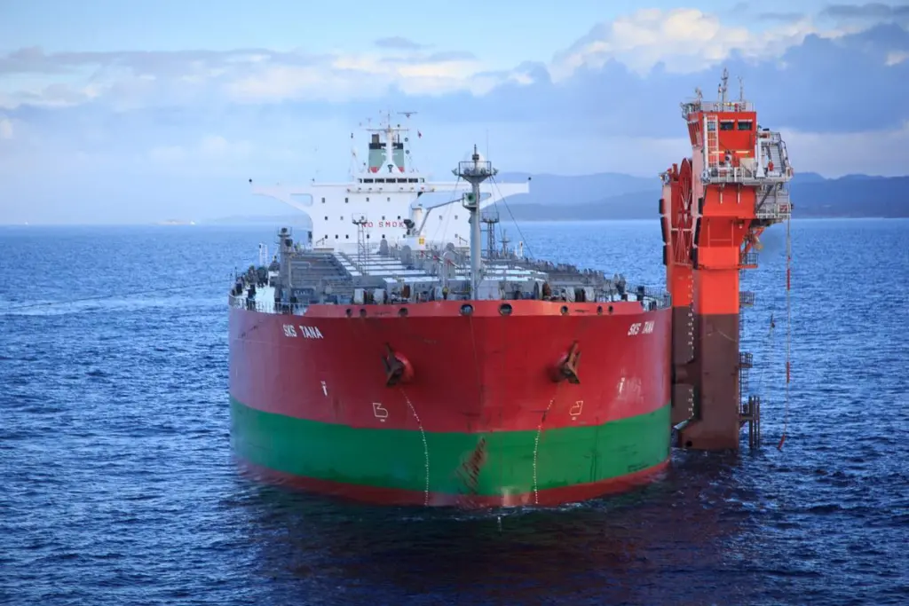 The HiLoad will enable a standard, long distance tanker to grab a load from the offshore facility