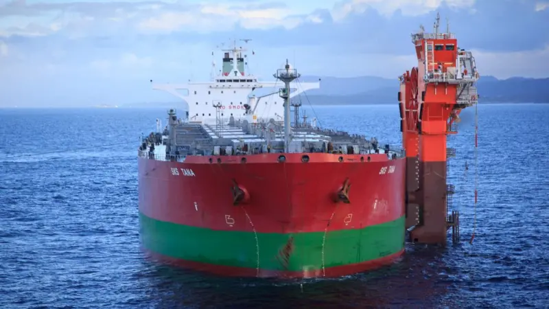 The HiLoad will enable a standard, long distance tanker to grab a load from the offshore facility