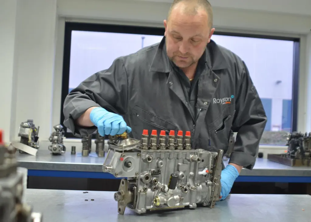 Royston engineer overhauling the fuel injection equipment