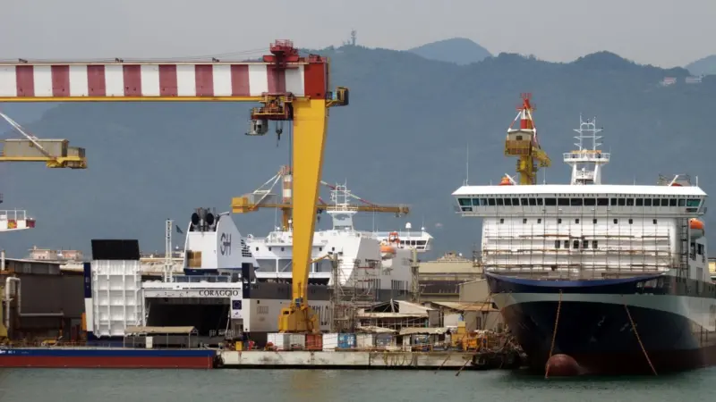 The NCA shipyard on Italy’s West coast, which has been acquired by Admiral Tecnomar for repair and refit work