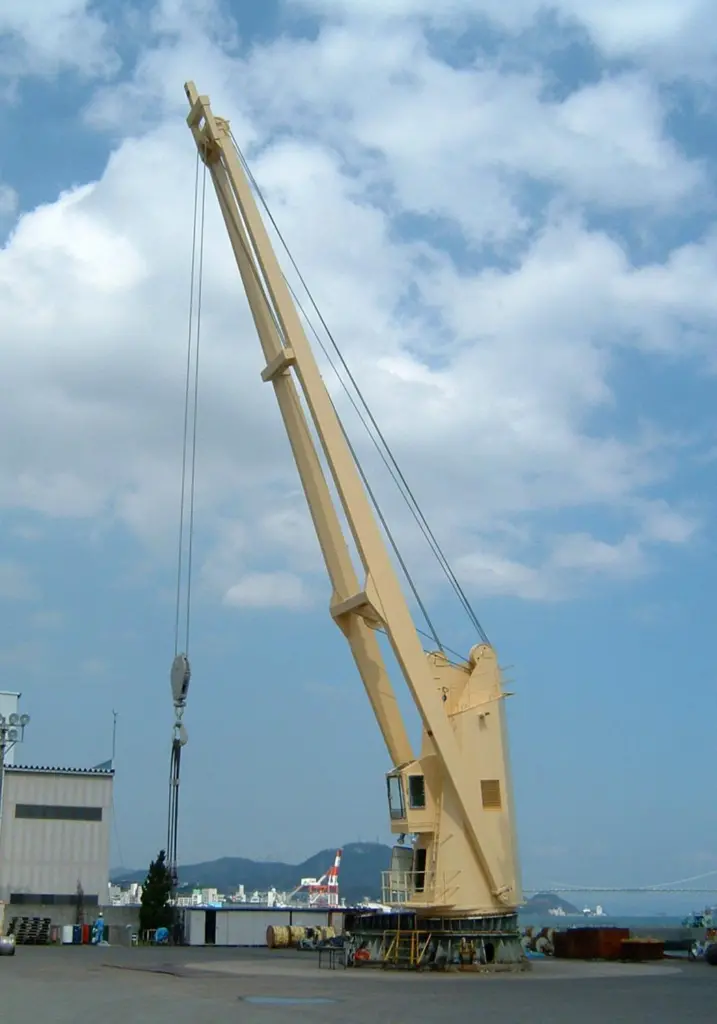 THe MHI deck crane has a 30 tonne hoisting capacity