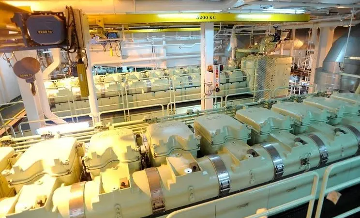 Two out of four MAN 9L48/60B main engines onboard the 'José Maria Entrecanales'
