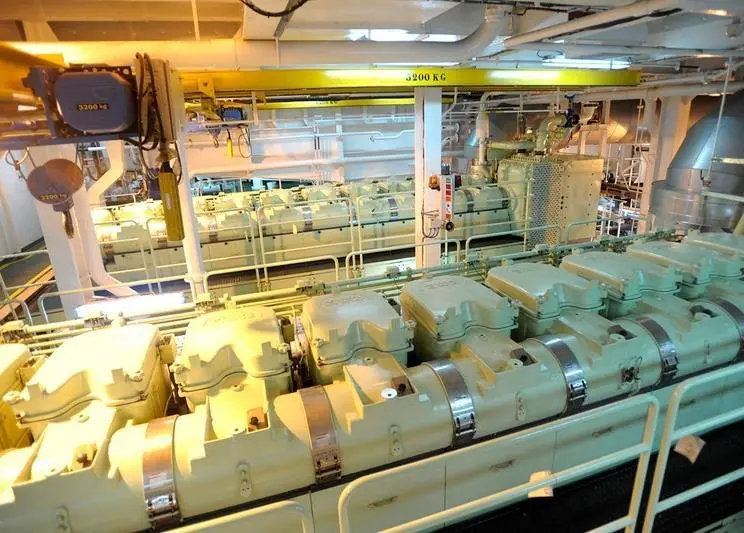 Two out of four MAN 9L48/60B main engines onboard the 'José Maria Entrecanales'