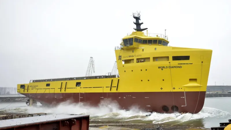 The 'World Diamond' being launched in Galati last January