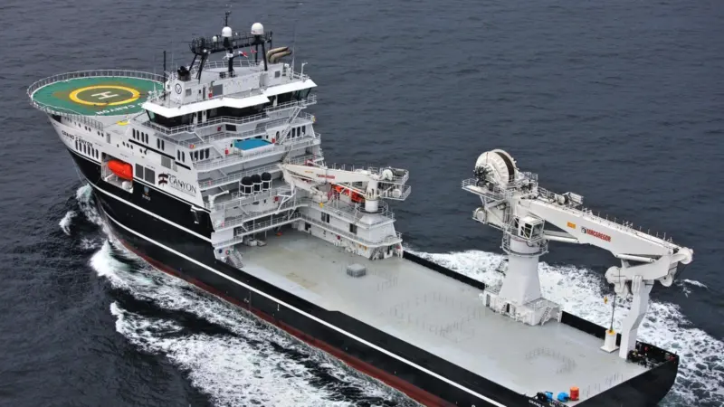MacGregor 250-tonne subsea crane and a 15-tonne offshore crane on board ‘Grand Canyon’, the first of Volstad's new-generation fleet