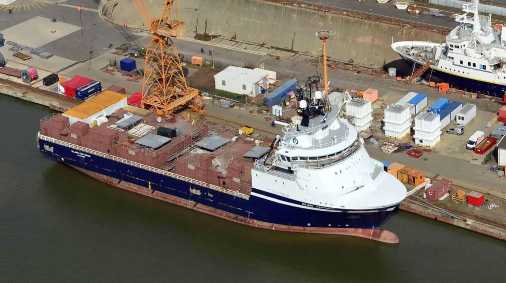 Island Centurion at LWB. Now joined for conversion by Island Captain.