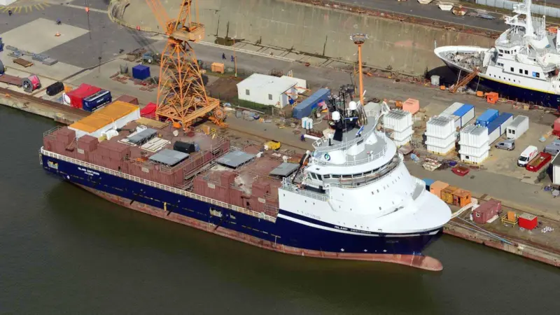 Island Centurion at LWB. Now joined for conversion by Island Captain.