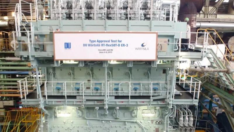 The Wärtsilä RT-flex 58T D ER-3 on type approval test at Diesel United