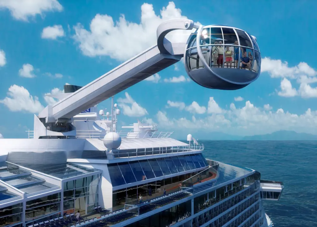 A novel use for a MacGregor cargo crane on Royal Caribbean’s first Quantum cruise ship
