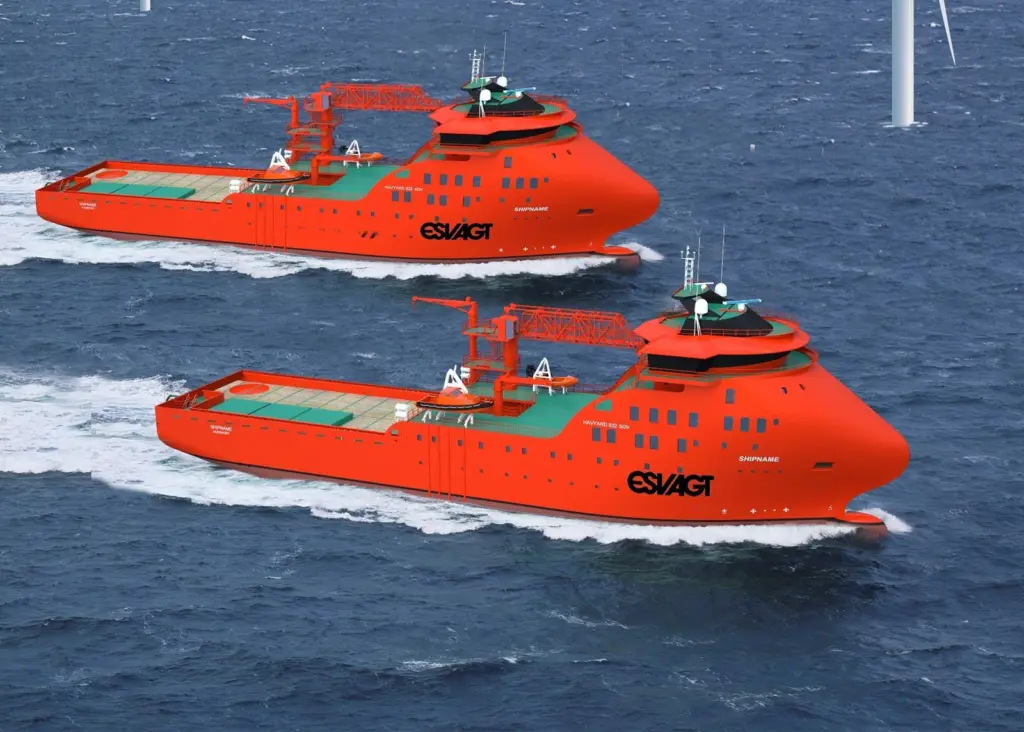 Esvagt will operate two Havyard 832 SOVs for wind farm maintenance