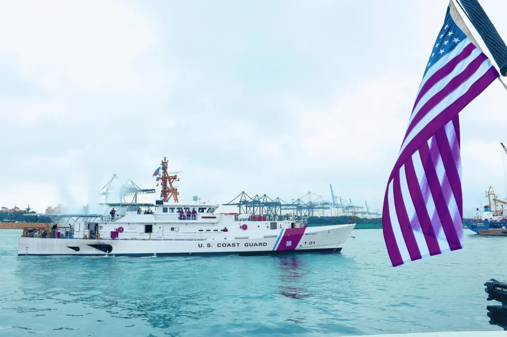 The Bernard C. Webber is the first of the new Sentinel class vessels, launched in April 2011 (Picture. USCG)