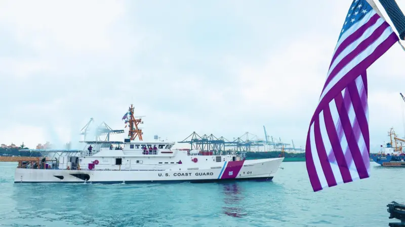 The Bernard C. Webber is the first of the new Sentinel class vessels, launched in April 2011 (Picture. USCG)