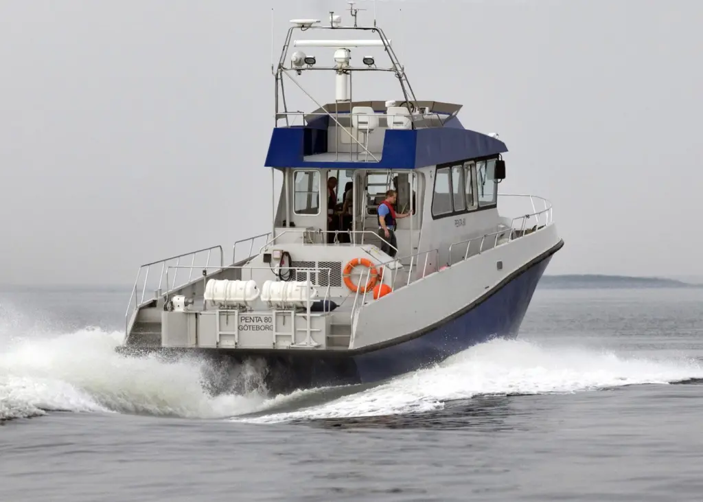 Volvo Penta’s PTA80 test boat, with twin IPS900 units