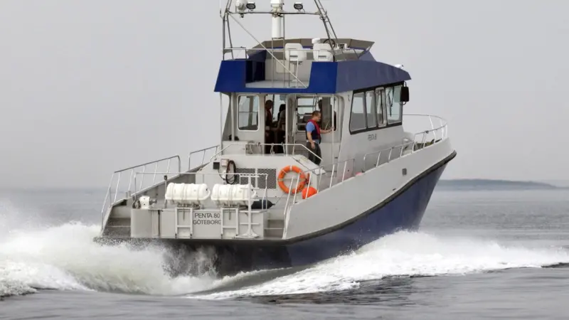 Volvo Penta’s PTA80 test boat, with twin IPS900 units