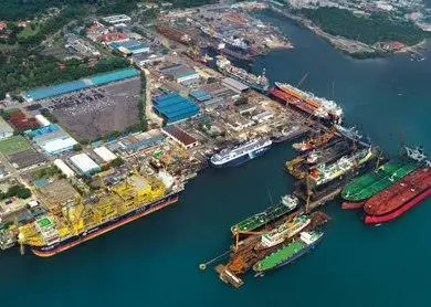 The Singapore yard of SembMarine, which is joining with Saudi partners to investigate a possible new shipyard for Saudi Arabia