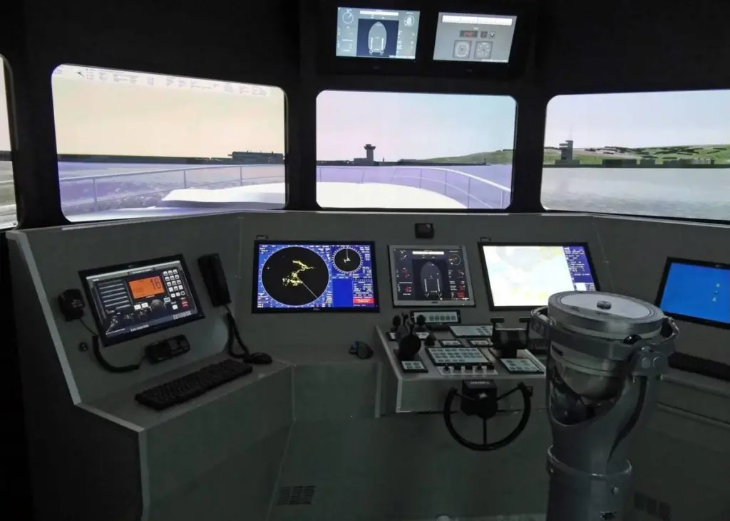 VStep's Nautis bridge simulator at TU Varna