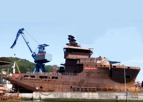 ‘Ocean Osprey’ under construction at Zamakona in Spain
