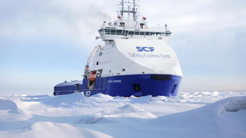 The 'Aleksey Chirikov' has just joined sister ship 'Vitus Bering' in the ice-laden Sakhalin-1 ArkutunDagi oil and gas field