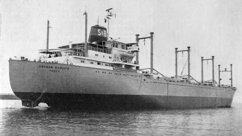 The ‘Johann Schulte’ bears little resemblance to modern car carrriers