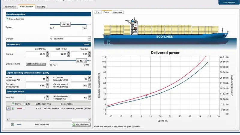 Fuel Calculator: The Fuel Calculator predicts fuel consumption for actual load condition, speed and ambient conditions