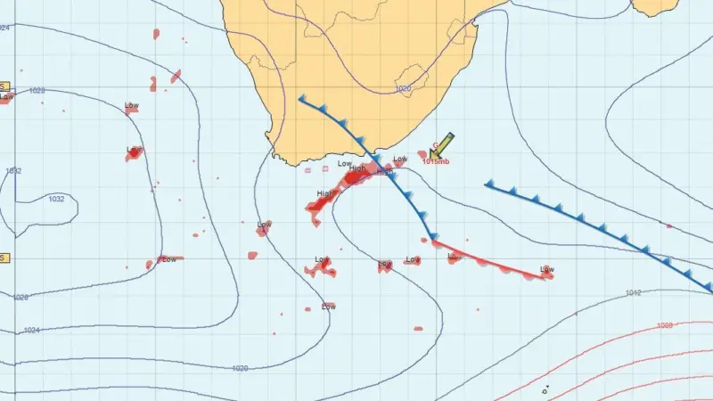 Rogue wave forecast off South Africa