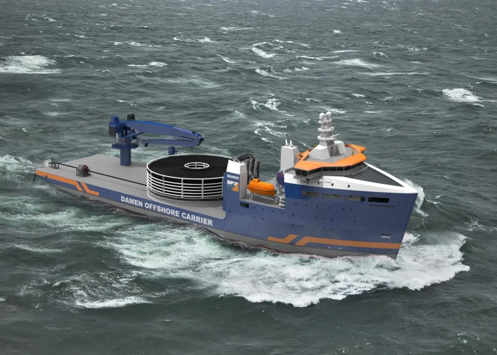 The new cable-laying vessel is the first of the Damen Offshore Carrier 7500 design