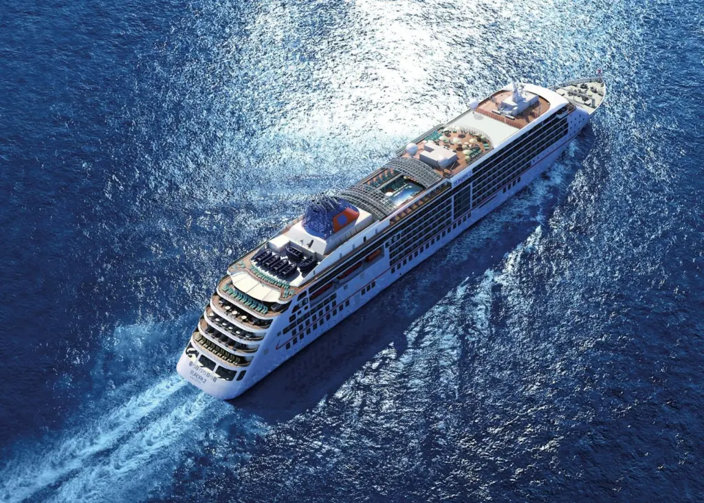 Aerial view of Hapag-Lloyd Cruises’ ‘Europa 2’ (all pictures: Hapag-Lloyd Cruises)