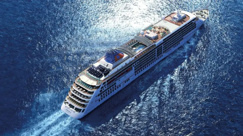 Aerial view of Hapag-Lloyd Cruises’ ‘Europa 2’ (all pictures: Hapag-Lloyd Cruises)