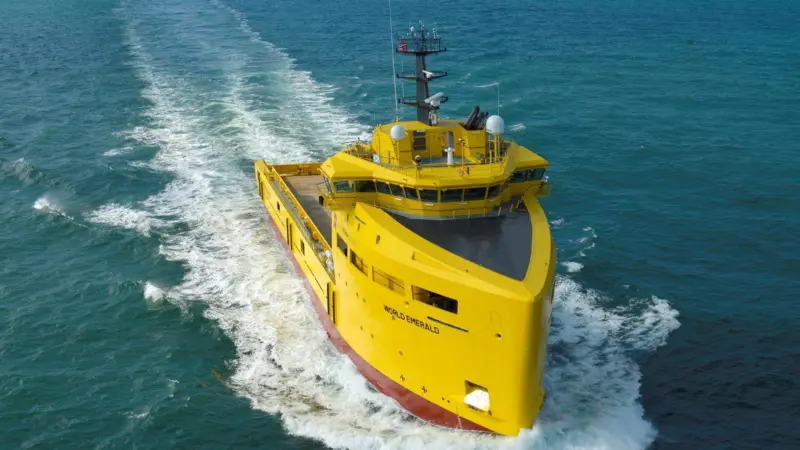 The 'World Emerald' is the fourth in a series of six PSVs being delivered