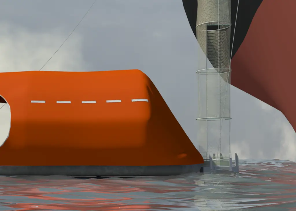 Viking's Venoc system with chute and liferaft