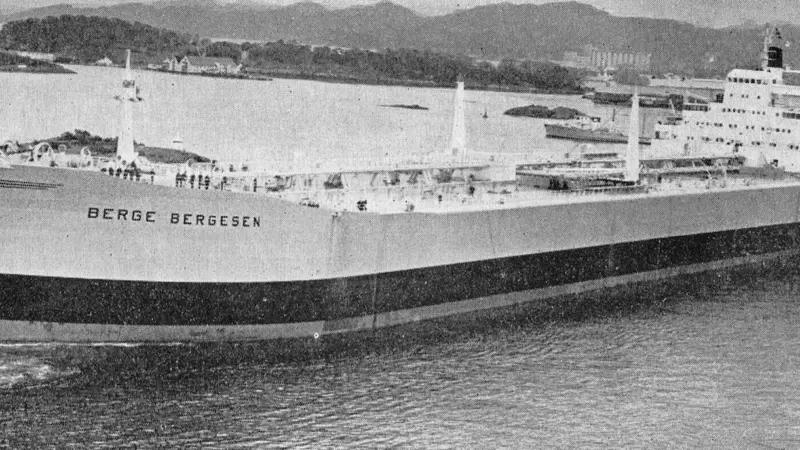 ‘Berge Bergensen’ – owned by Bergesen and chartered to Shell; the largest motor ship afloat in 1963