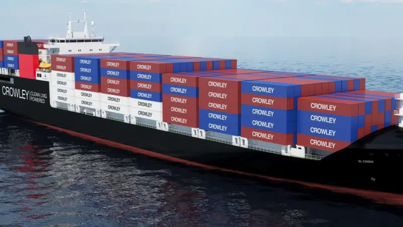 The vessels will be among the first LNG-powered, American flagged, container Ro-Ro vessels