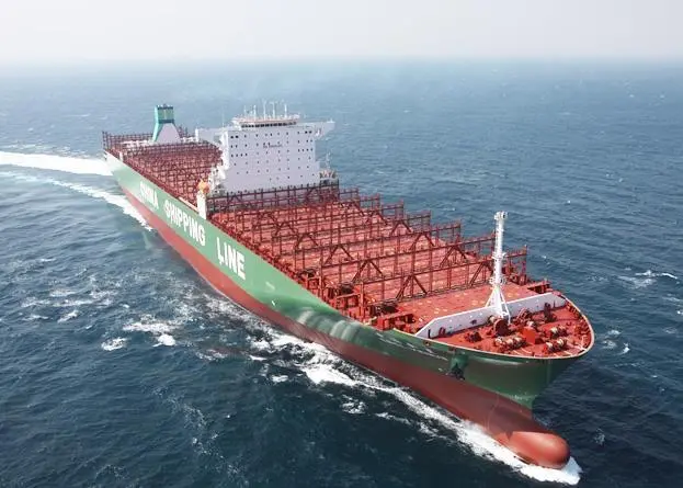 Large Samsung container ship – five similar have been ordered from Europe