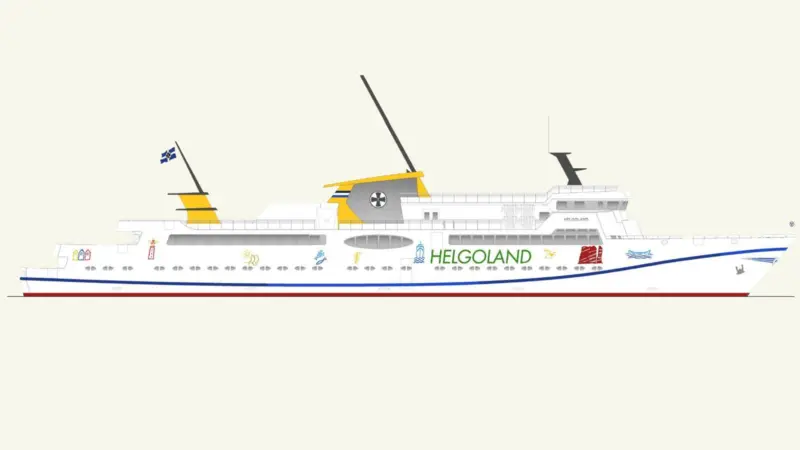 Impression of the new gas-fuelled Helgoland ferry